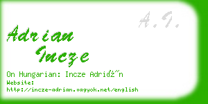 adrian incze business card